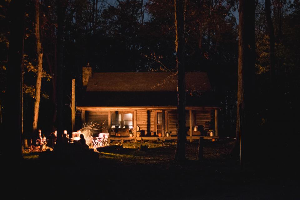 The barn, after dark